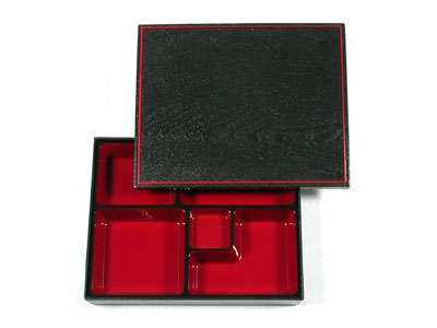 A9-38A 黑木紋定食盒(10寸)