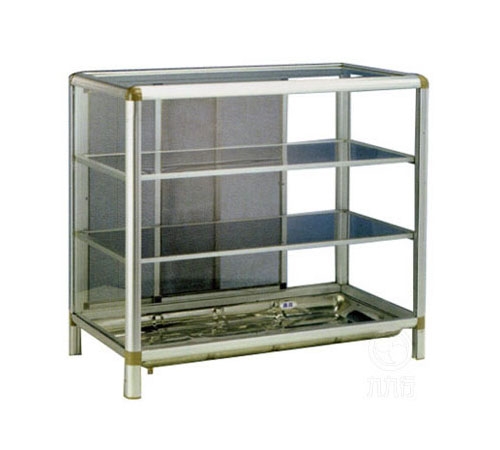三層 鋁玻璃櫥 3尺2 (雙開式門)