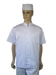 A104 廚師服-中山領單排扣短袖