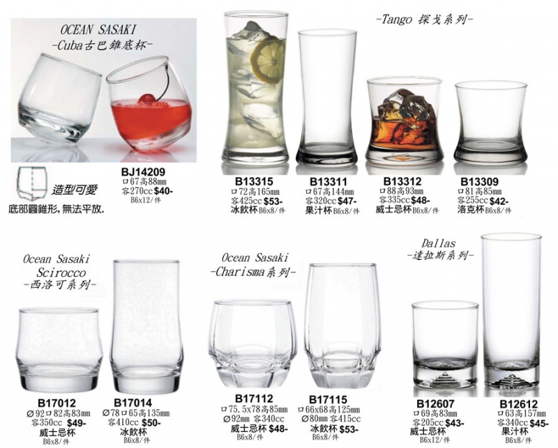 平底杯- B17115 Ocean 巧芮思瑪冰飲杯-415ml