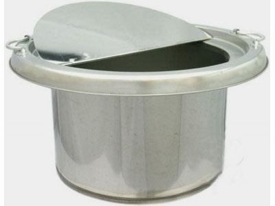 白鐵魯桶二格(2格) 6寸(一體成型)