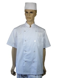 A101 廚師服-中山領雙排扣短袖